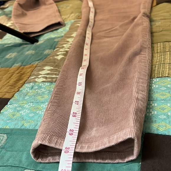 9" High-Rise Toothpick Jean in Tan Garment Dyed Corduroy - Picture 12 of 12